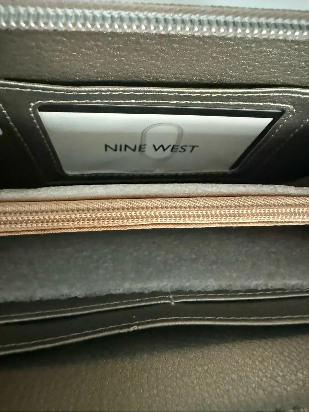 Nine West Pink Circle-Print Zip Wallet